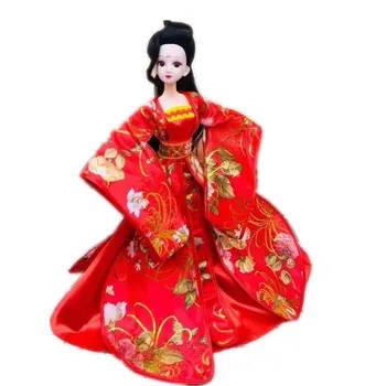 1/6 Cosplay Červené Šaty Pre Bábiku Barbie Doll Oblečenie Tradičnej Čínskej Antickej Krásy Kostým Svadobné Party Šaty Príslušenstvo Hračky