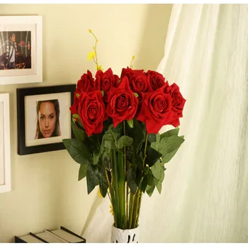 10 CM 1PCS Romantické Ruže Umelý Kvet DIY Červené Ružové Hodváb Falošné Kvet pre Strán Domov Svadobné Dekorácie Valentína
