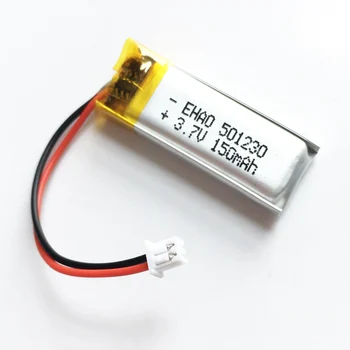 10 ks 3,7 V 150mAh Lítium-Polymérová LiPo Nabíjateľná Batéria 501230 JST 1,25 mm konektor Na pripojenie Mp3, GPS, PSP bluetooth slúchadlá