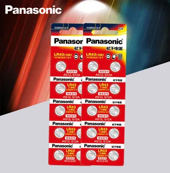 10pcs/veľa Panasonic AG12 LR43 186 0%Hg na Hodinky Hračky 1,5 V Bunke Alkalické batérie Pre kalkulačka 0%Hg