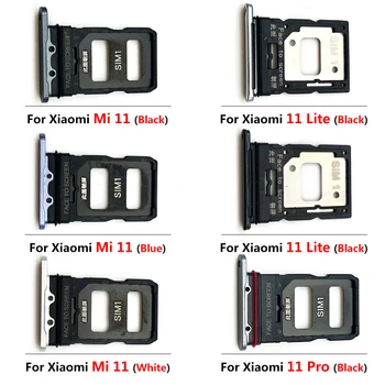 10pcs/veľa Slot Karty Sim Držiak Pre Xiao Mi 11 SD Kartu, Držiak Pre Xiao Mi 11 Lite Mi11 Pro Sim Zásobník Atacado 3
