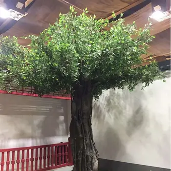12pcs/Veľa Plastové Strom Umelé Ficus Listov Ginkgo Biloba Pobočiek Vonkajšie Ručné Listy Pre DIY Strany Home Office Dekorácie 4