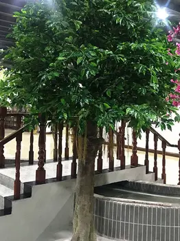 12pcs/Veľa Plastové Strom Umelé Ficus Listov Ginkgo Biloba Pobočiek Vonkajšie Ručné Listy Pre DIY Strany Home Office Dekorácie 5