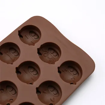 15 Otvory Zábavné Ošípaných Tvarované Silikónové Mydlo Candy Fondant Čokoláda Kuchyňa Plesne Silikónové Čokoládové Cookies Tortu DIY Plesní 5