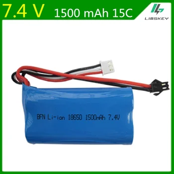 18650 Li-ion Batéria 1500mAh 7.4 v 1 2 3 ks Lipo batérie Pre Udi U12A Syma S033g Q1 Tianke H100 15C SM Plug