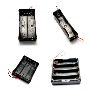 1X 2X 3X 4X 18650 Batérie Prípade Držiteľ 3,7 V Plastových Batérie Úložný Box Prípade Držiteľ Vedie s Úložný Box S Drôtom Viesť