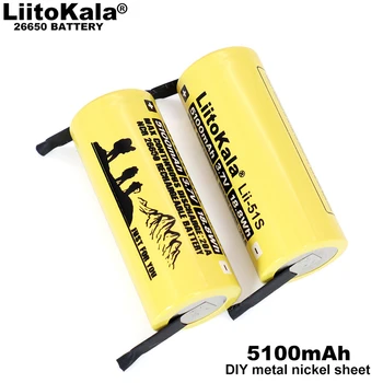 2020 Liitokala Lii-51S 26650 20A nabíjateľnú batériu, 26650A lítiové Batérie, 3,7 V 5100mA Vhodné pre baterky+Nikel