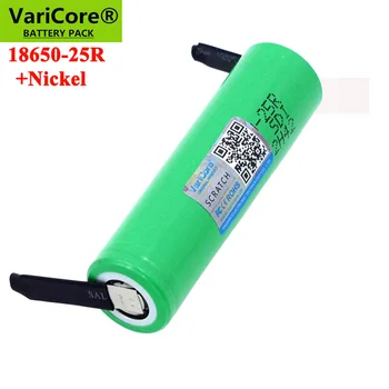 2022 VariCore Nové INR18650-25R HE4 VCT5A 2500mAh batérie 3.6 V, vypúšťanie 20A, určených batérie + DIY Nikel 0