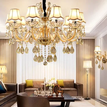 3 Vrstvy Moderné Luxusné Krištáľový Luster Osvetlenie veľké Lustre Hotel Villa Zlata/striebra schodisko Dlho, Reštaurácia, Hotel, Hala LED 0