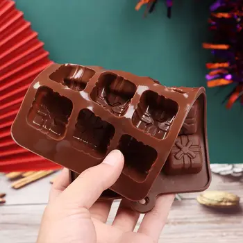 3D Silikónové Formy Vianočného Darčeka Prezentovať Formy Mydlo, Vosk Rozpustíme Čokoládu Plesní, Varenie, Pečenie Nástroje