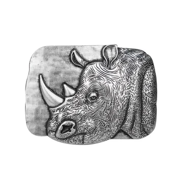 3D Ťažkých Kovov Nosorožec Opasku Divé Zviera Zlato, Striebro Ramhorn Rhino Hebilla Cinturon Domáce Muž Džínsy Príslušenstvo Darček