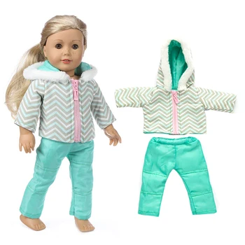 43 cm Baby New Born Bábiku na Koni Oblek pre Baby Doll Oblečenie 18-Palcové Americký OG Dievča Bábiku Kožušiny Bunda 4