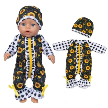 43 cm Narodil Baby Doll Oblečenie Nohavice Módne Bábiky Kabát s Kapucňou, Nastavený pre 17 Palcové Baby Doll Kabát Zimné Oblečenie