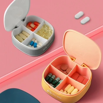 4Grids Týždenný Pilulku Prípade Medicíny Tablet Dávkovač Organizátor Pilulku Box Štiepačky Pilulku Skladovanie Organizátor Kontajner Pilulku Boxy