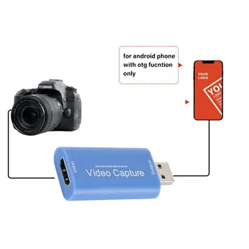 4K Video Capture Karty USB2.0 kompatibilný s HDMI Grabber, Záznamník Pre PS4 Hry DVD Videokamera, Fotoaparát Nahrávanie Live Streaming