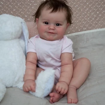 50 Reborn Baby Doll Maddie Dieťa Dievča s Ručne Korene Vlasov Realisticky Real Soft Touch Maddie Strane-podrobné Maľovanie Bábika Bebe