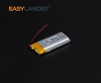 6.5x20x45mm 3,7 V 580mAh Nabíjateľná li-Polymer Li-ion Batéria Pre bluetooth headset mp3, MP4 reproduktor mouse recorder sledovať 652045
