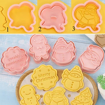 8 Ks/Set DIY Cartoon Biscuit Plesne Vianočné Cookie Frézy ABS Plast Pečenie Plesne Cookie Nástroje Cake Zdobenie Nástroje