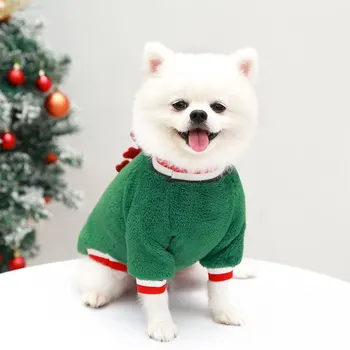 BBmf Vianočné Oblečenie pre psy Zime Teplé Šteňa Tričko Plyšový Vianočný Sveter pre Chihuahua Malé Stredné Psa Nový Rok domáce Zvieratá Kostým