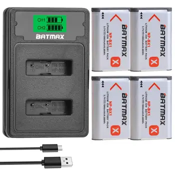 Batmax NP-BX1 NPBX1 batérie+LCD Duálny Nabíjačka s Typ C Port Pre Sony FDR-X3000R RX100 AS100V AS300 HX400 HX60 AS50 WX350 ZV1