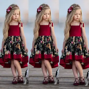 Batoľa Detská Dievča Popruh Šaty Strana Formálne Princezná Tylu Kvetinové Šaty Sundress 3
