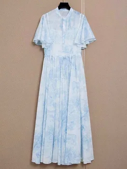 Big-názov lete čistej bavlny, 3D tlač bežné dámske šaty 2021New módne dámy kvalitné veľká skladaná sukňa podprsenka y2k XL