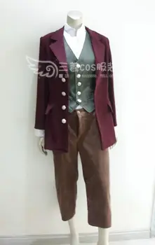 Bilbo Pytlík Oblečenie Vyhovovali Cosplay Kostým Celý Set film Zákazku top+kabát+vesta+nohavice 11
