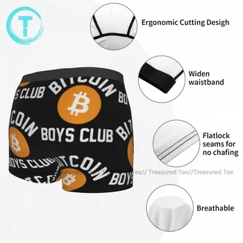 Bitcoin Bielizeň Sublimačná Hot Polyester Batožinového Priestoru Dizajn Zábavné Chlapci Boxer Krátky