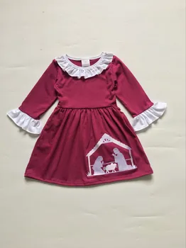 Dievčatká Nové Jeseň Dlhý Rukáv Deti Oblečenie Šaty Boutique Bavlna Cartoon Šaty Módne Deti Oblečenie Baby Dievčatá Šaty