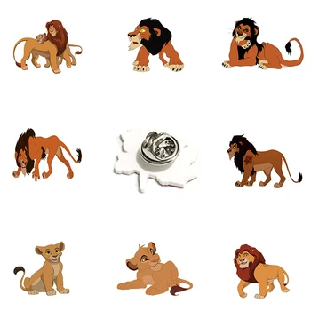 Disney Lev Jazva Vzor Klopě Pin Akryl Pin Lion King Mufasa Animácie Charakter Pin Muži Ženy Osobnosti Šperky