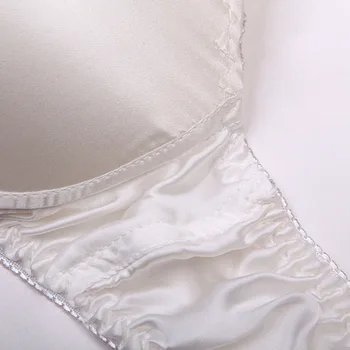 Dámske Sexy Bielizeň Hodváb Plus veľkosť Podprsenky spodná Bielizeň spodné Prádlo Pre Ženy Brassiere Č Oceľový Prsteň Zhromažďovanie Push Up Podprsenka 0