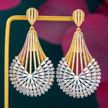GODKI Veľký Módne Luxusné Púpava Vyhlásenie Šperky Set Pre Ženy, Svadobné Party Plnej Zirkón Dubaj Svadobné šperky Set 2021