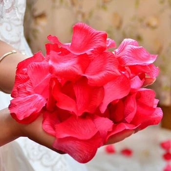 HORÚCE Valentines Day Darček Ruže Kvet Lístkov DIY Umelé Kvety pre Svadby, Narodeniny, Party Tabuľka Dekor Romantickú Svadbu Dekor