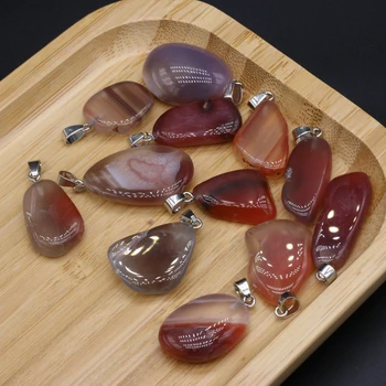 Jemný Prírodný Kameň Crystal Prívesky Reiki Liečenie Červená Agates Kúzlo pre Šperky, Takže DIY Ženy Náhrdelníky Náušnice crystal