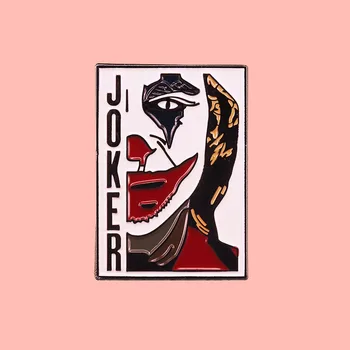 Joker Polovicu Tváre Darebák Joaquin Phoenix Smalt Brošňa Kolíky Odznak Preklopke Kolíky Zliatiny Kovov Módne Šperky, Doplnky, Darčeky