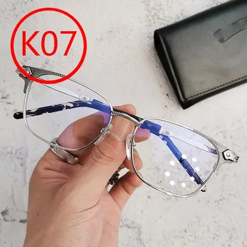 K07 Anti modré svetlo okuliare módne doplnky retro zliatiny titánu platňa pohľad rám krátkozrakosť predstavenie rám