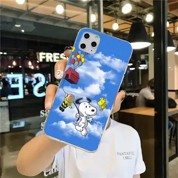 Karikatúra Psa Snoopy Telefón puzdro Pre iphone 13 12 11 Pro Mini XS Max 8 7 X Plus SE 2020 XR Silikónové Mäkké Pokrytie