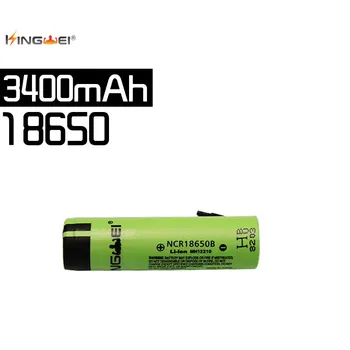 Kingwei nový, originálny NCR18650B 3,7 V 3400 mAh 18650 lítiové batérie, pre batérie Panasonic + DIY nikel kus 2
