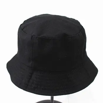 LDSLYJR 2018 Bavlna jednofarebné čierne a biele Vedierko Hat Rybár Klobúk vonkajšie cestovné klobúk Slnko Spp Čiapky pre Mužov a Ženy 28