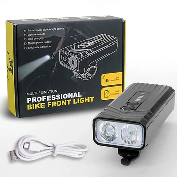 LED Bicyklov Svetla 2400mAh Nabíjateľná Power meter MTB Horský Cestný Bicykel Predné Lampy Baterky Cyklistické Vybavenie