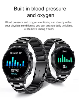 LIGE Nové Inteligentné hodinky Mužov Srdcovej frekvencie, Krvného tlaku plne dotykový displej športové Fitness hodinky Bluetooth pre Android iOS smart hodinky