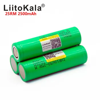 LiitoKala INR18650 25R 18650 2500mAh Nabíjateľná 20A lítiové batérie Vhodné pre baterky bateria Pre Baterku