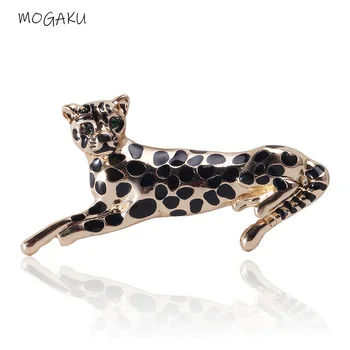 MOGAKU Klasické Leopard Smalt Brošňa Ženy Muži Gepard Kolíky Kvalitné Módne Šperky Coats Vyhovovali Príslušenstvo Banquet Dary