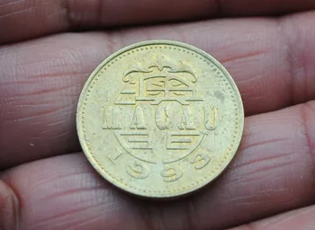 Macau sa Vracia 5 Centov 23mmOld Macao Mince, Staré Pôvodné Mince Zberateľské Vydanie Reálne Vzácne Pamätné Mince Náhodné Rok