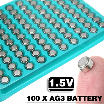 Mayitr 100Pieces 1,5 V AG3 LR41 SR41 gombíkové Batérie Lítium-Kovové Bunky Mince Batérie Pre Hodinky, Kalkulačky Hračka