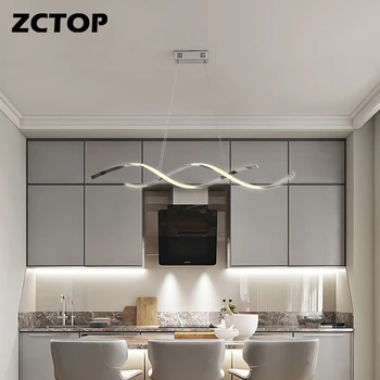 Moderné LED Prívesok Svetlá Pre Obývacia Izba Jedáleň Kuchyňa Bar Domova Prívesok, Lampa Zlatá/Chrome Závesné Osvetlenie 110V 220V 3