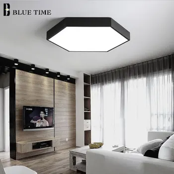 Moderné Led Luster Super 5CM Tenký Jednoduchý Stropný Luster Osvetlenie Domov Lampa Black&White Luster Pre Obývacia izba, Spálňa 3