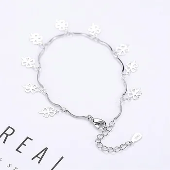 NEHZY 925 sterling silver šperky náramok kvalitnú módu žena retro kvetinový náramok dĺžka 20 CM