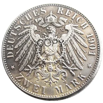 Nemecko, Bavorsko 2 Známky (1891-1913) 11pcs Dátumy Vybral Strieborné Pozlátené Kópie Mincí