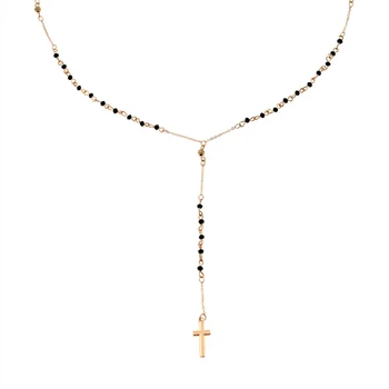 Nové Christian & Katolíckej cirkvi, Ručne vyrábané Šperky Ruženec korálky kríž dlho prívesok náhrdelníky Pre Ženy Valentína Dary